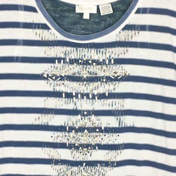 Miss Me Sheer Studded Cap Sleeve Top Size Small - Picture 2 of 8